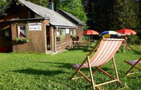 Mandlbodenhütte Sommer, © Familie Egger Mandlbodenhütte Sommer, © Familie Egger