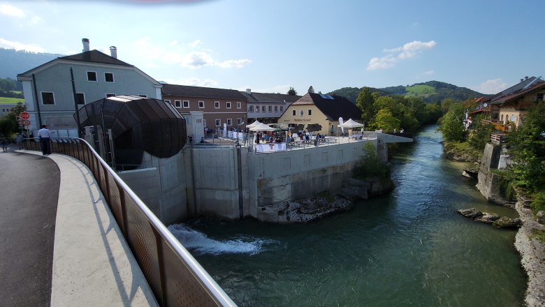 Aussichtsplattform beim Scheibbser Keramikmuseum / Wasserkraftwerk Brandstatt / Heubergbrücke, © Stadtgemeinde Scheibbs Aussichtsplattform beim Scheibbser Keramikmuseum / Wasserkraftwerk Brandstatt / Heubergbrücke, © Stadtgemeinde Scheibbs