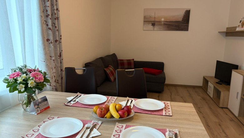 Esstisch in der Teichwies´n Alm Dependance, © Selinger Martin Esstisch in der Teichwies´n Alm Dependance, © Selinger Martin