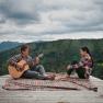 Musizieren auf der Holzterrasse, © Fam. Helmel Musizieren auf der Holzterrasse, © Fam. Helmel