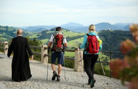 Am Ziel, der Basilika Sonntagberg, angekommen., &copy; Mostviertel