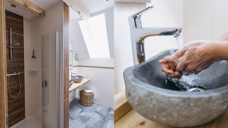 Ferienwohnung Badezimmer, &copy; Biobauernhof Orth, Foto: Martin Erd