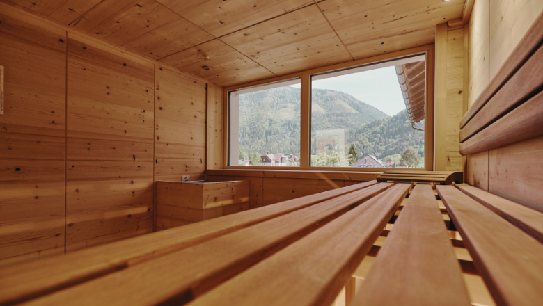 Landhotel Zellerhof Lunz am See Landhotel Zellerhof Lunz am See - Sauna im Apartmenthaus Bergsee, © Michael Liebert